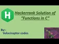 Hackerrank Solution of Functions in c problem