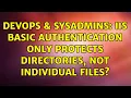 DevOps SysAdmins IIS Basic Authentication only protects directories not individual files