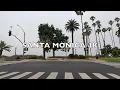 Driving Santa Monica 4K, Los Angeles Tourist Beach