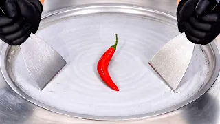 ASMR | Ice Cream Rolls - Chili Flavor 🌶️🔥