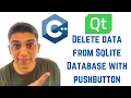 QT C GUI Tutorial - Delete data from SqLite Database with pushbutton