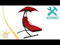 Sunnydaze Floating Chaise Lounge Chair with Canopy - DL-CHL