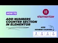 How to Add Numbers Counter in Elementor Numbers Counter Widget Tutorial