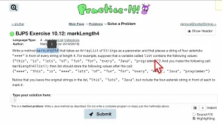 Java Practice It Exercise 10 12 markLength4 ArrayList collections array list