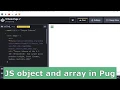 JS Object And Array In Pug