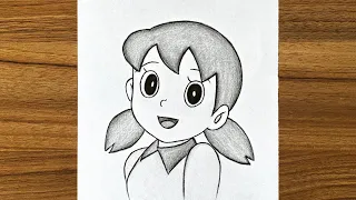 how to draw shizuka from doraemon step by step easy drawing ideas for beginners