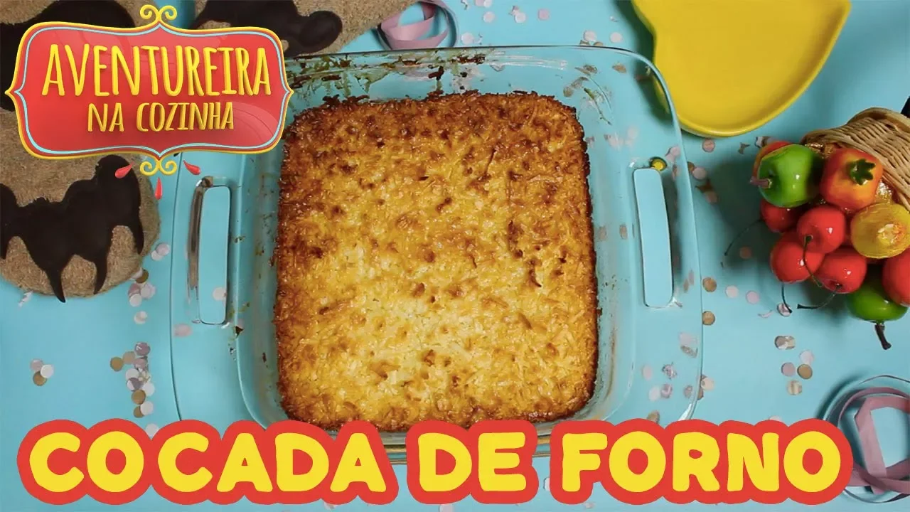 COCADA DE FORNO COM LEITE CONDENSADO CREMOSA, SIMPLES, RÁPIDA E PRÁTICA ESPECIAL DE CARNAVAL