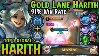 Download Harith Best Build Gold Lane!! 91% Win Rate - Harith Top 1 Global Build 2024 - Mobile Legends MP3