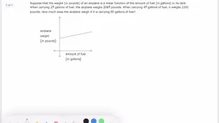 Application problem with a linear function Finding a coordinate given two points ALEKS Math 95