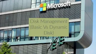 Disk management Basic and dynamic disk
