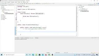 Exception Handling in Java Practical Throw and Throws Eclipse IDE