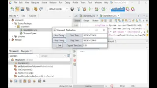 Java Stopwatch Application