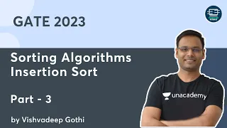 Sorting Algorithms L-3 Insertion Sort GATE-2023 Vishvadeep Gothi