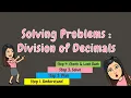SOLVING PROBLEMS DIVISION OF DECIMALS GRADE 5