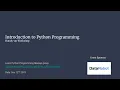 Introduction to Python Programming Learn Python Programming meetup Meetup 1