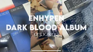 💿 Enhypen Dark Blood Album Set + Weverse Album version Unboxing