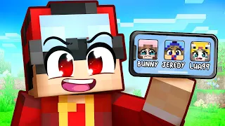 PRENDI MEUS AMIGOS DENTRO DO CELULAR NO MINECRAFT 😱🚫