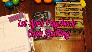 FIRST APRIL CASH STUFFING | BIWEEKLY INCOME | CASH ENVELOPE SYSTEM | SINGLE MOM