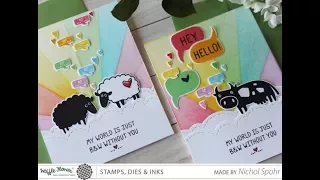 Download Waffle Flower Crafts | Monochrome Rainbow Cards MP3