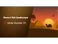 Desert Flat Landscape Adobe Illustrator Tutorial