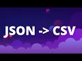 Save JSON as CSV file