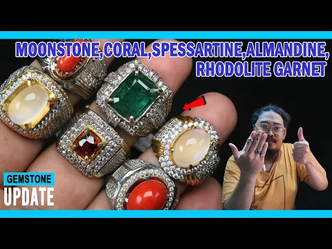 Download MP3 GEMSTONES UPDATE 29042024 - MOONSTONE RHODOLITE PYROPE ALMANDINE SPESSARTINE GARNET SRILANKA CORAL