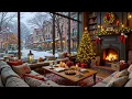 Gezellige kerstkoffiebar ☕ Zachte jazzpianoklanken en warme haardvuurgeluiden