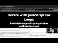 Iterate with JavaScript For Loops Basic JavaScript freeCodeCamp tutorial