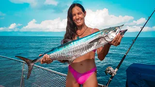 CATCHING MONSTER FISH FROM A SAILBOAT | Sailing Nandji… Ep 390