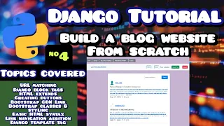 Django Blog Website Tutorial Templates Bootstrap URL Navigation