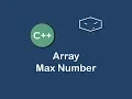 array max number in c