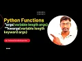 Python Functions Explained args and kwargs Python Tutorials For Absolute Beginners