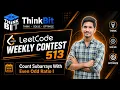 Count Subarrays With Even Odd Ratio I LeetCode Weekly Contest 513 Q2 C Solution Explanation