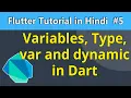 Variable Data Types Var and Dynamic in Dart Dart Flutter tutorial in Hindi Flutter