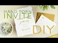 How to DIY Wedding Invitations with Hand Torn Deckled Edge Paper