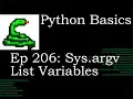 Python Basics Sys Argv