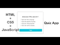 How to Build a Simple Quiz App HTML CSS and Javascript