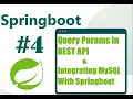 Spring Boot REST API Query Parameters MySQL Database Integration
