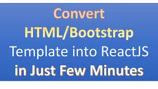 How to convert template into ReactJs HTML To ReactJS