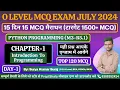 Day-1 Python Programming MCQ O Level Python Programming MCQ For O Level PreptShala