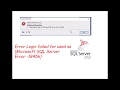 Create user sa on SQL server error 18456 sql server 2012 2008