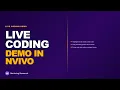 Live Coding Demo Generating Initial Codes in NVivo 14