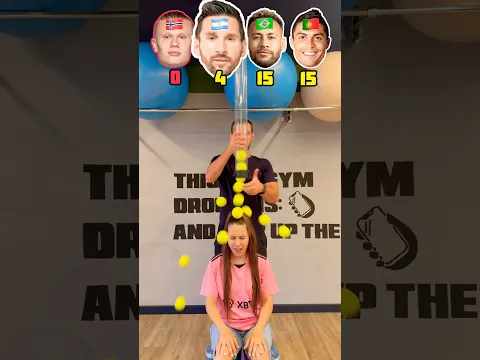 🐱TENNIS BALL 🥎 FOOTBALL CHALLENGE/WHO WON?🏆 #soccer #challenge #messi #ronaldo #haaland