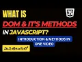 64 What are DOM methods in JavaScript Important methods in one