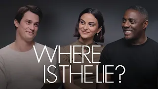 Idris Elba Nicholas Galitzine Camila Mendes Take Turns in the Hot Seat Where Is the Lie ELLE