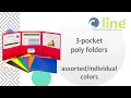 3-Pocket Poly Folders - 33940-49