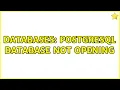 Databases PostgreSQL Database not opening