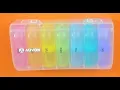 Colorful and easy to use pill box