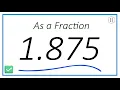 1 875 as a Fraction simplified form