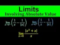 Limits involving Absolute Value Limits and Absolute Value Part 2 Calculus